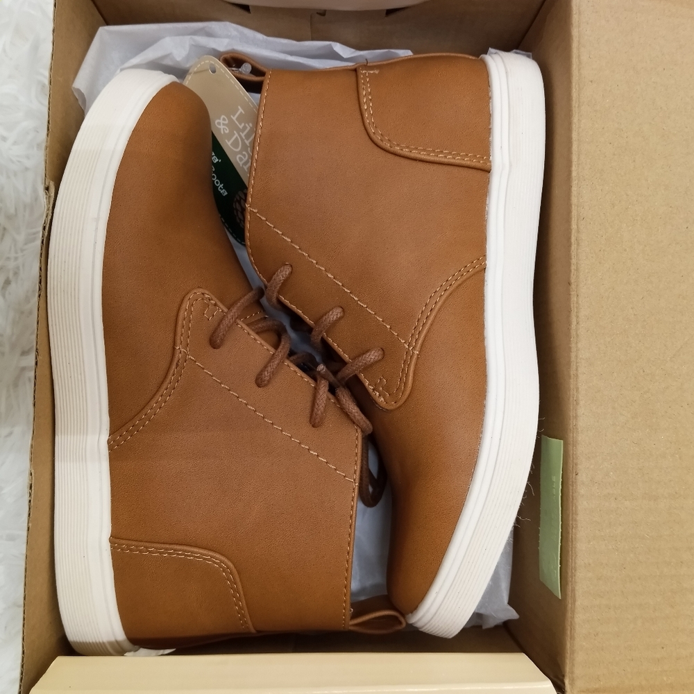 Lily & Dan Boy's Tan / Brown Holiday Boots